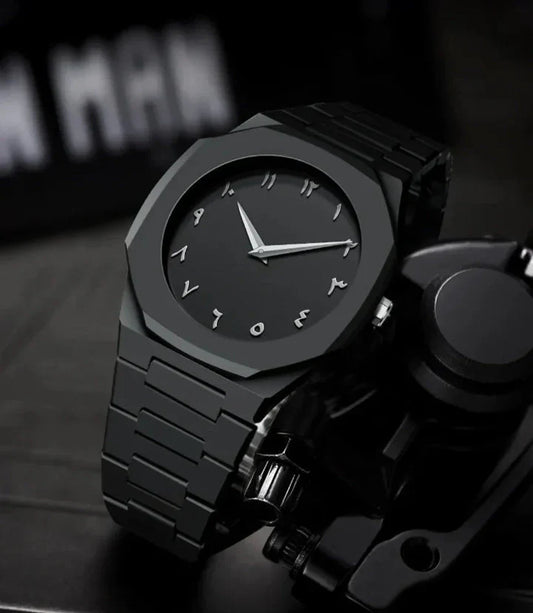 Black Aura Arabic watch- black