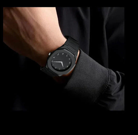 Black Aura Arabic watch- black
