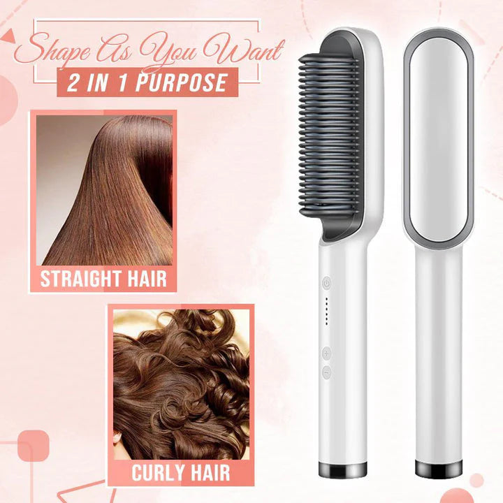 Hair Straightener Comb Brush