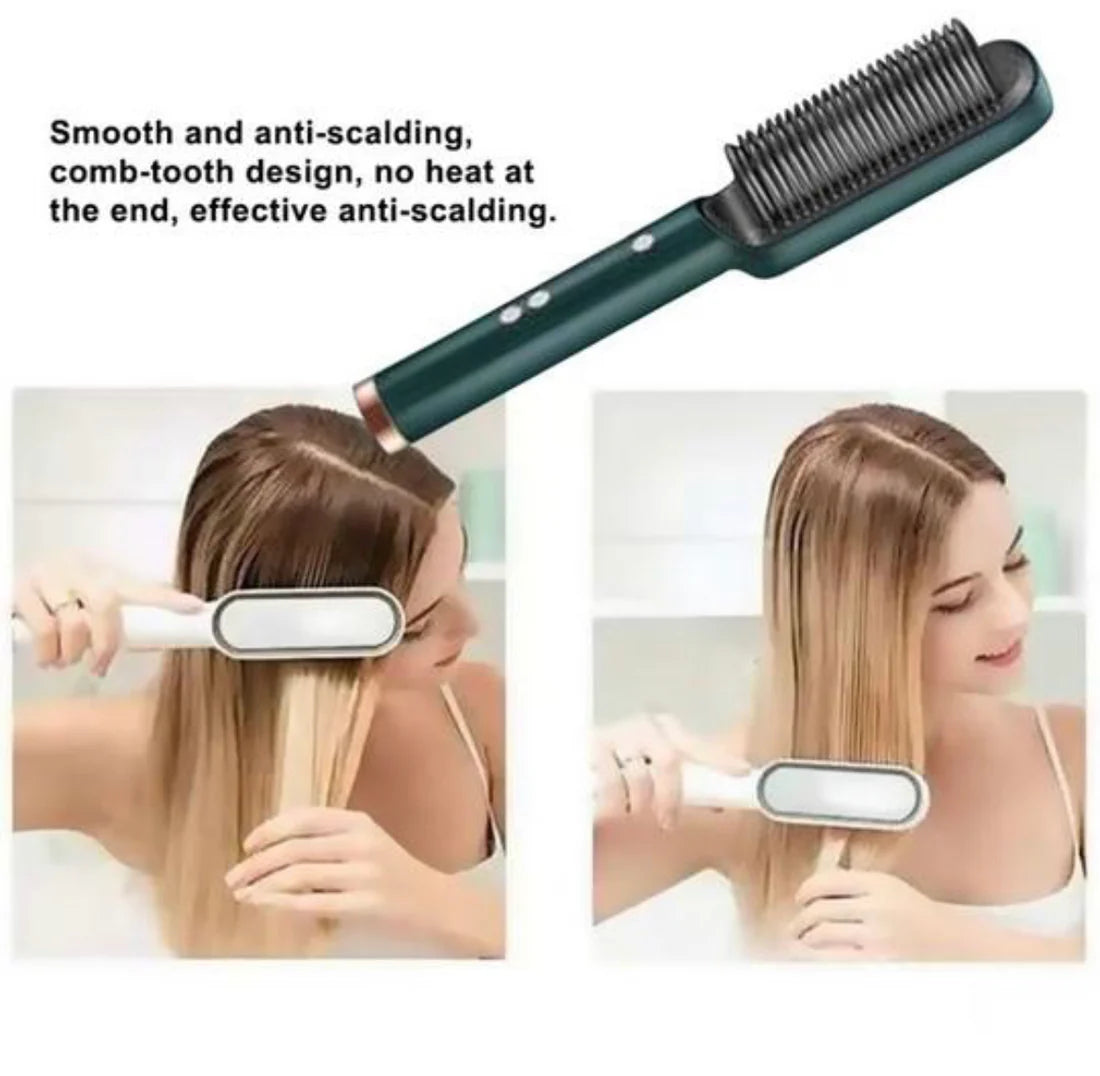 Hair Straightener Comb Brush